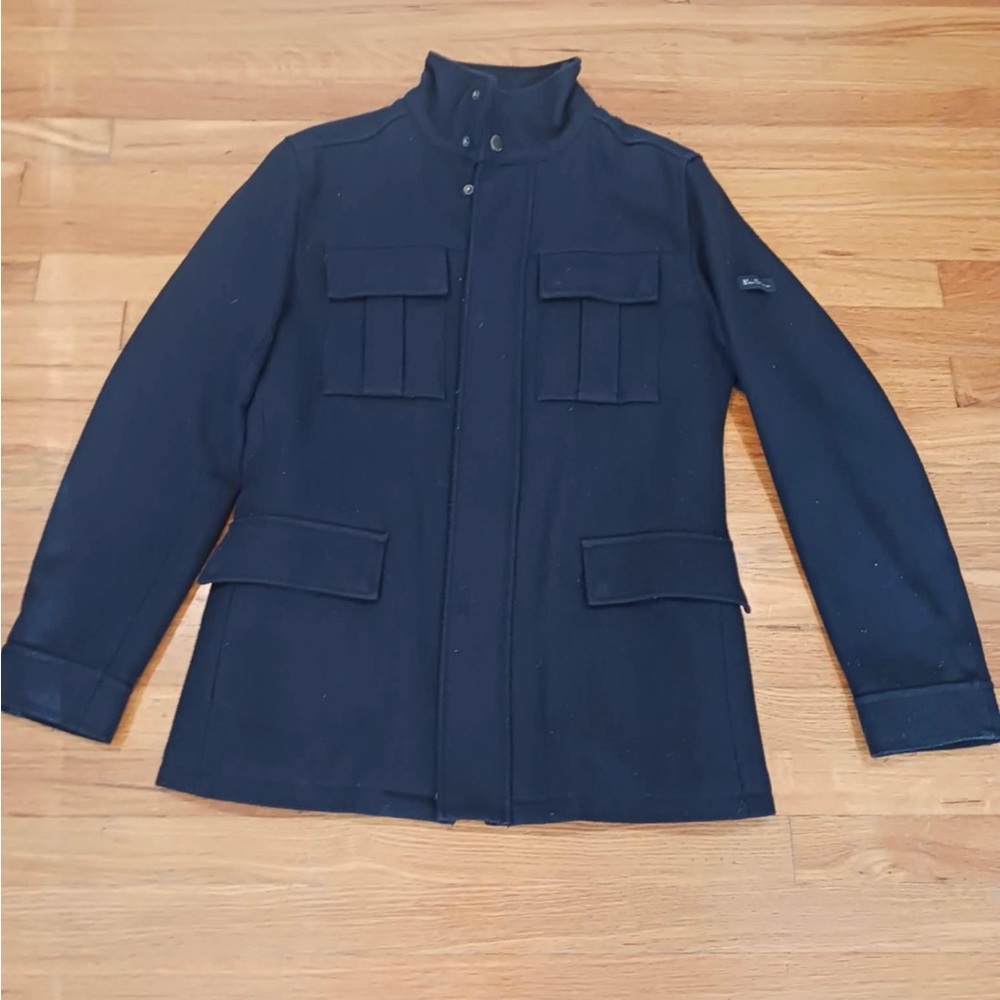 Ben Sherman Navy Blue Wool Jacket